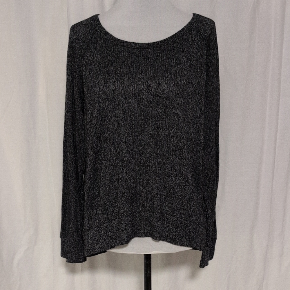 Black and Gray Knit Sweater
